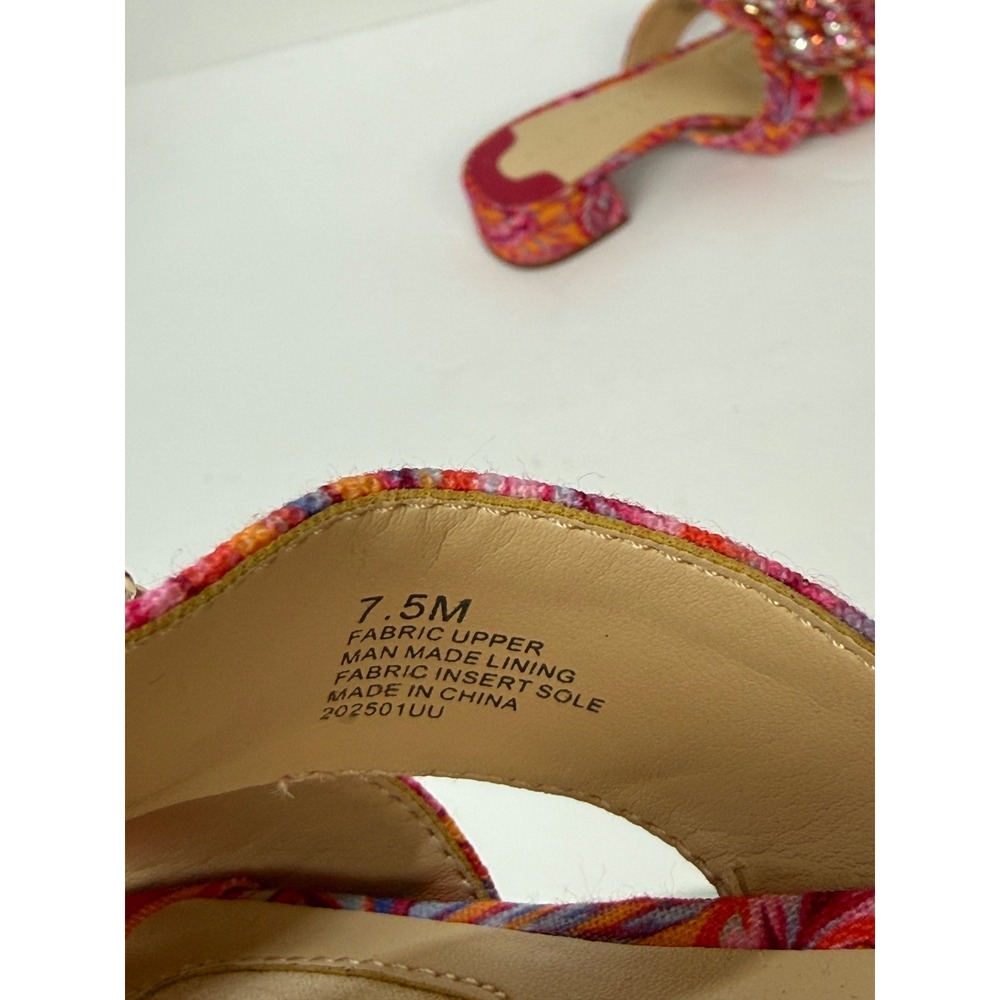 Alex Marie Heeled Sandals Sz 7.5 Textile Rhinestones - Picture 6 of 7